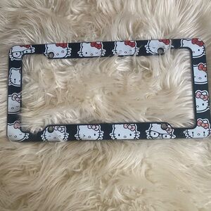 Hello Kitty Black and White License Plate Frame